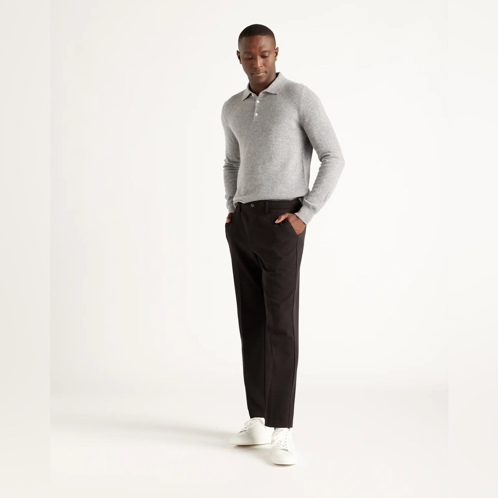 Quince Ultra-Stretch 24/7 Smart Chino Pants Black 44 x 34 Work Dress Buisness